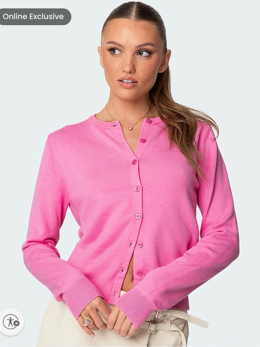 Edikted Pacsun Pink Cardigan